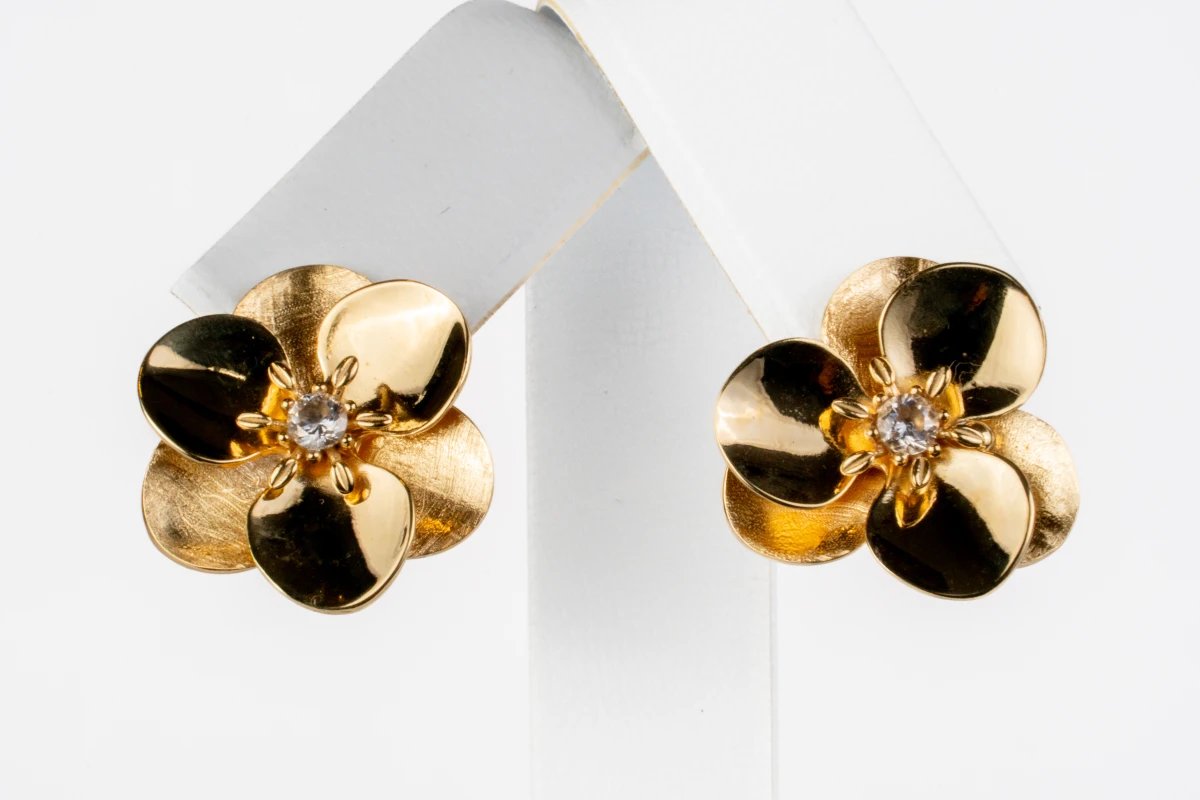 Aretes Set Juego Fiore D'oro